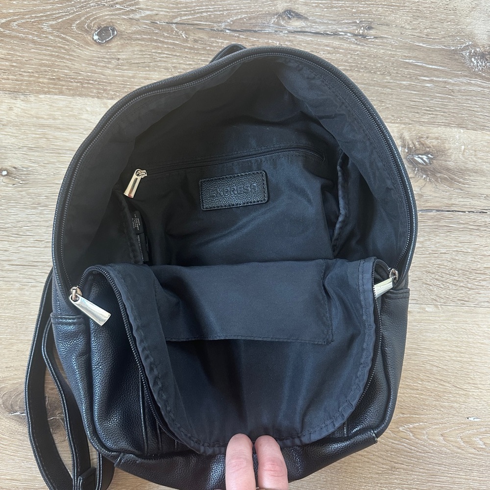 Express Black Leather Mini Backpack - image 2
